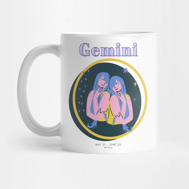Gemini Zodiac Astrology Symbol T-Shirt by Jaekindacray